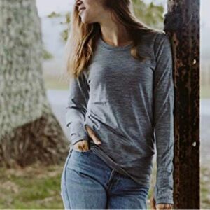 Merino 365 Gray Long Sleeve Women's Top | Size M           EUC